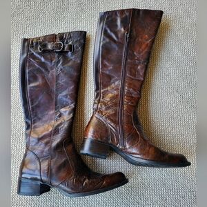Born Crown Sosie Brown Leather Tall Boots, sz 8
